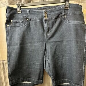 Torrid Dark Wash Denim Bermuda Shorts